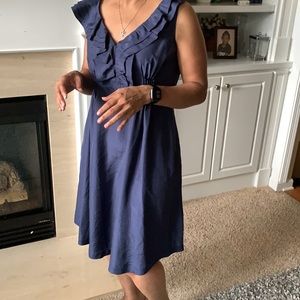 Gap Maternity Navy Silk Dress, M